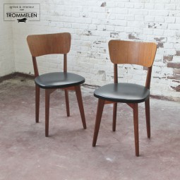 Set vintage eetkamerstoelen