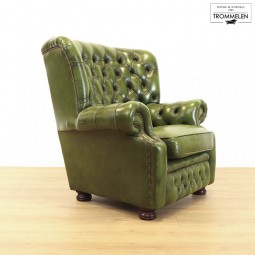 Groene Chesterfield fauteuil