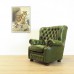 Groene Chesterfield fauteuil