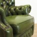 Groene Chesterfield fauteuil