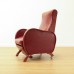 Rode vintage fauteuil