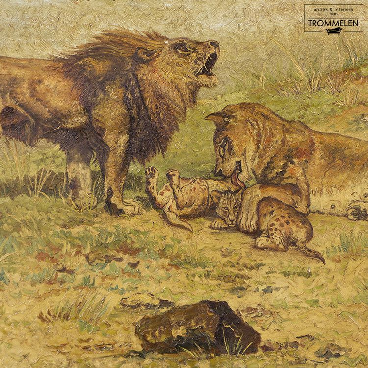 Schilderij leeuwen