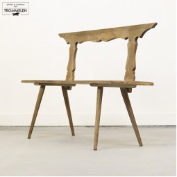 Landelijke houten zitbank